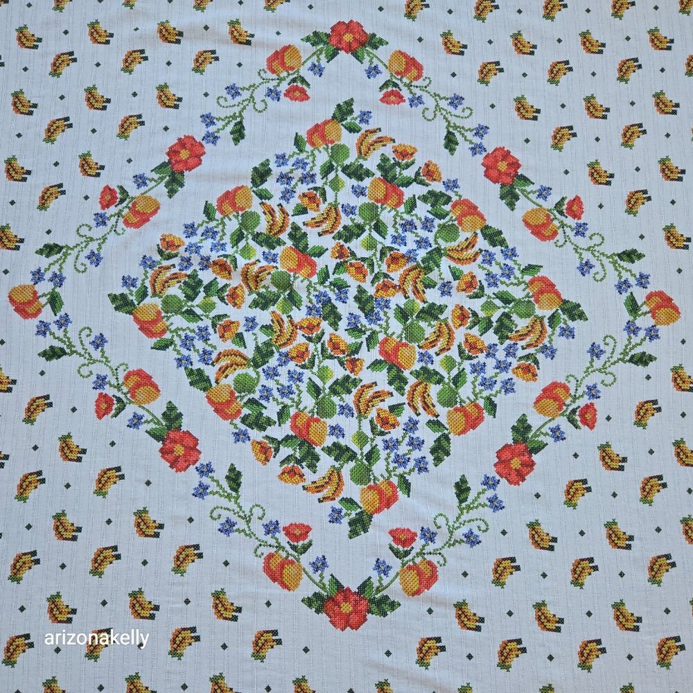 NWOT FARM Rio Sarong Needlepoint Print Fruits & Flowers Scarf - Picture 9 of 16